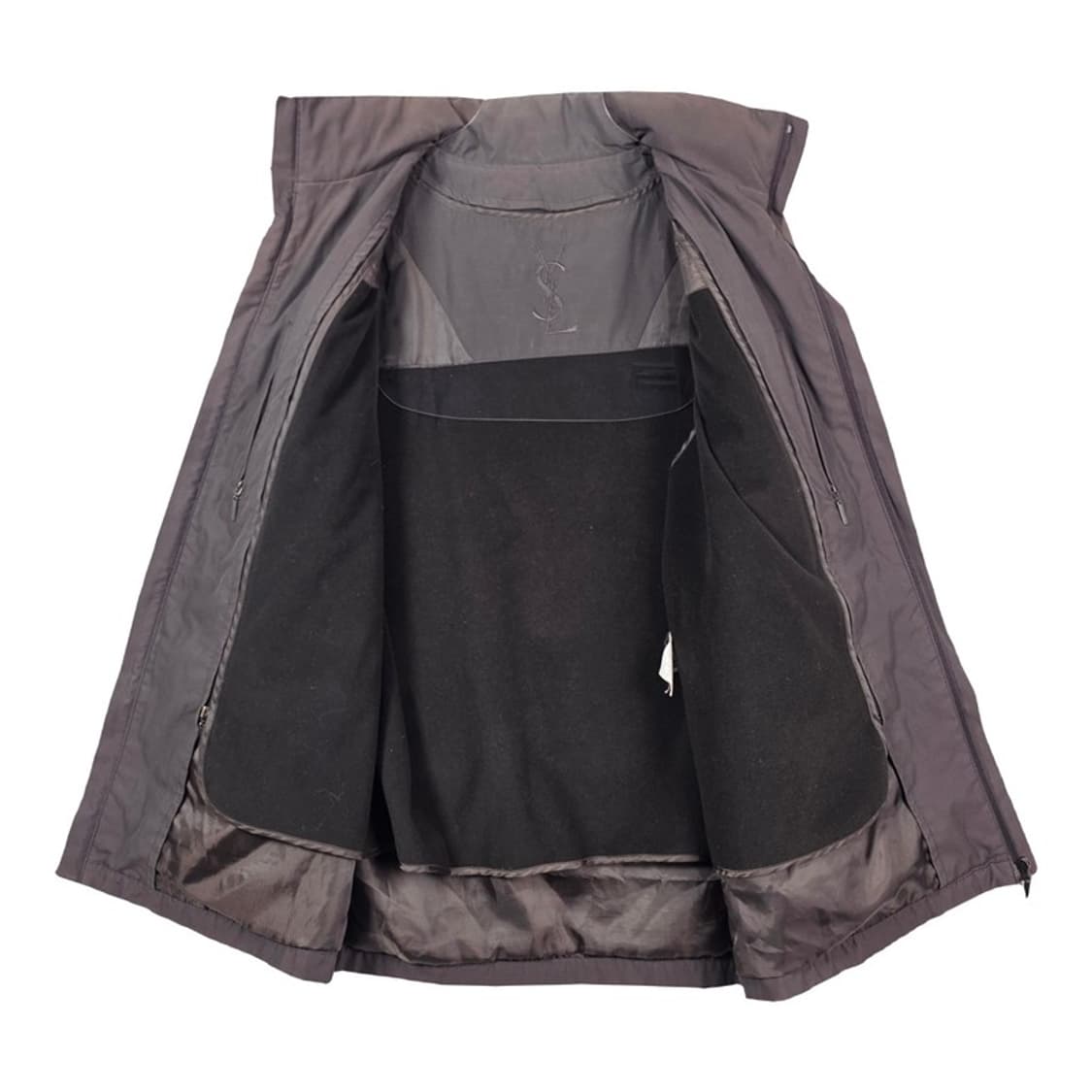 입생로랑 빈티지 다크 브라운 클래식 로고 자수 블루종 M 상품이미지5