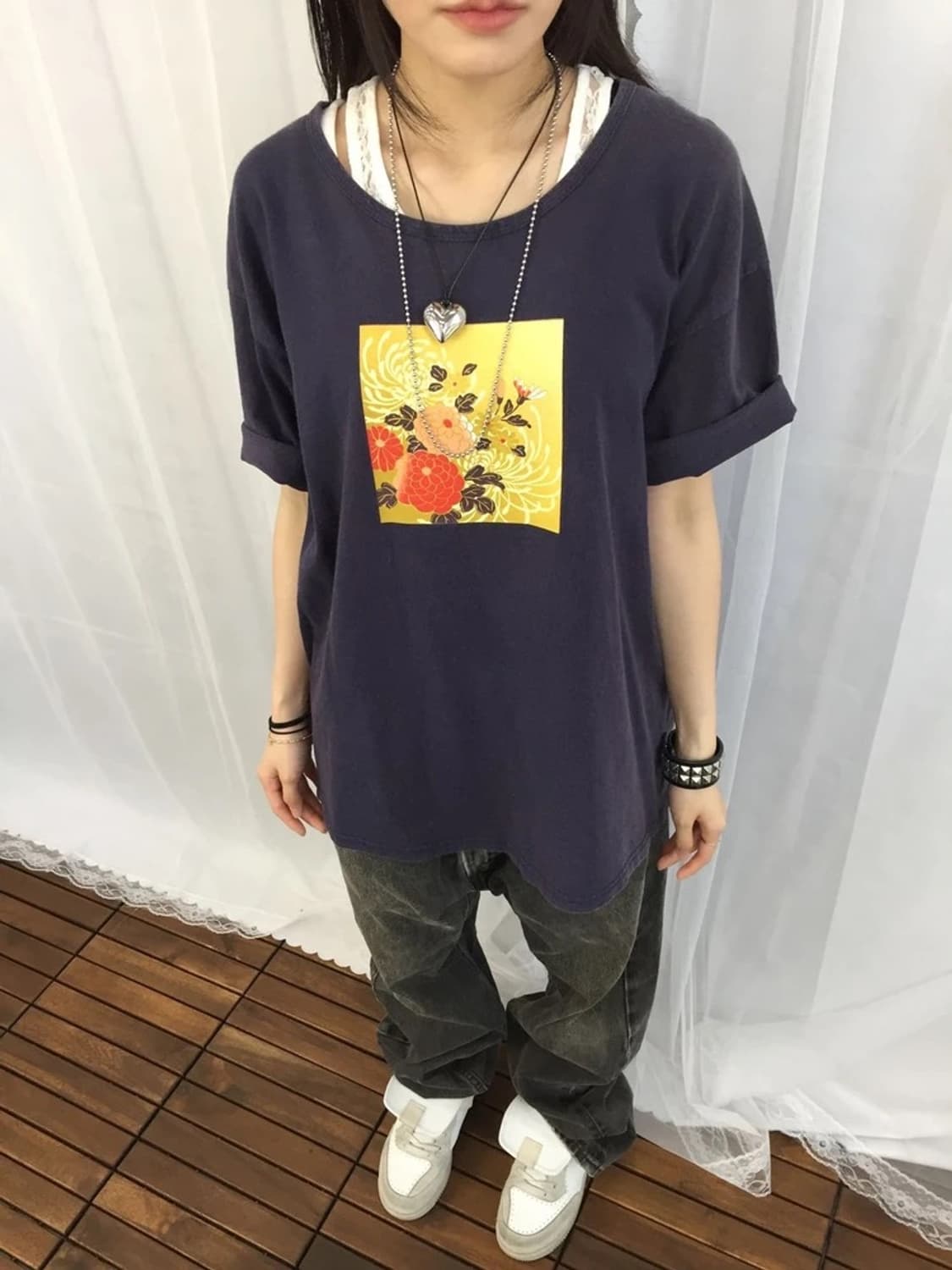 Anvil USA Floral Graphic Tee 상품이미지2