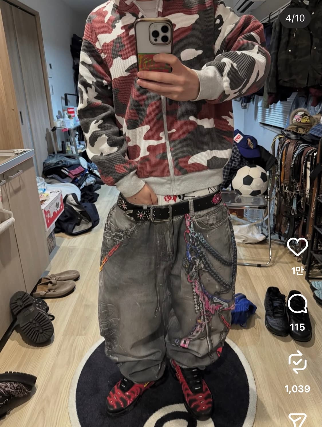 슈프림 리버시블 워크 집업 후드 m 상품이미지2