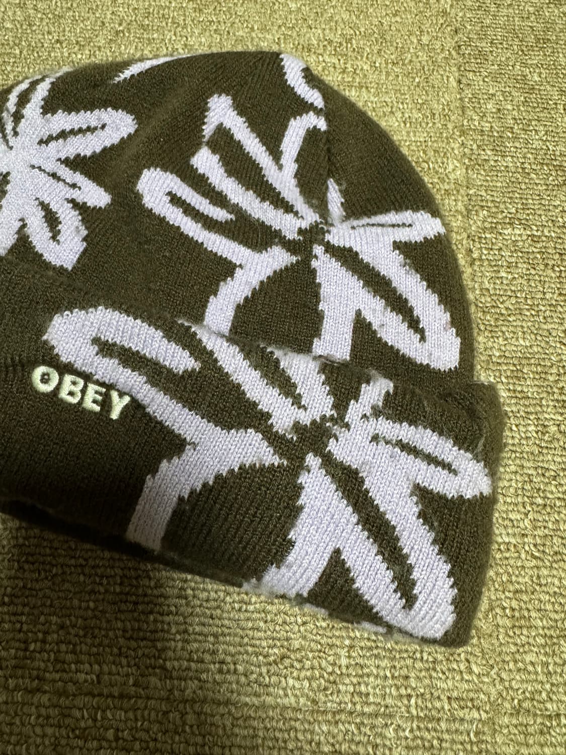 오베이 플라워 브라운 비니 상품이미지2