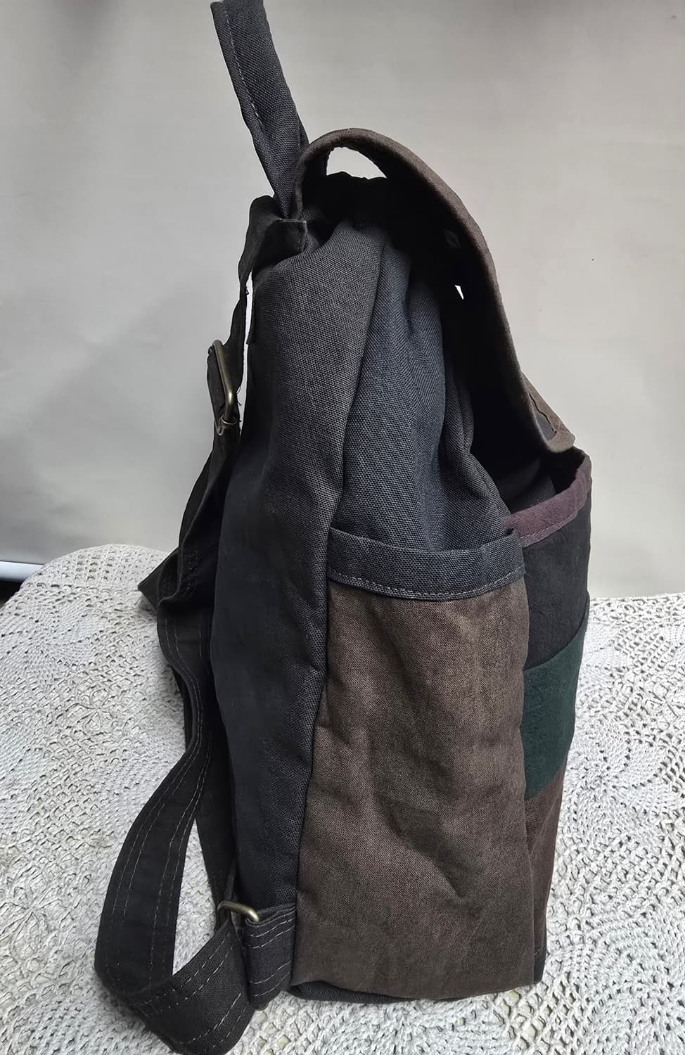 천연염색 핸드메이드 백팩 상품이미지3