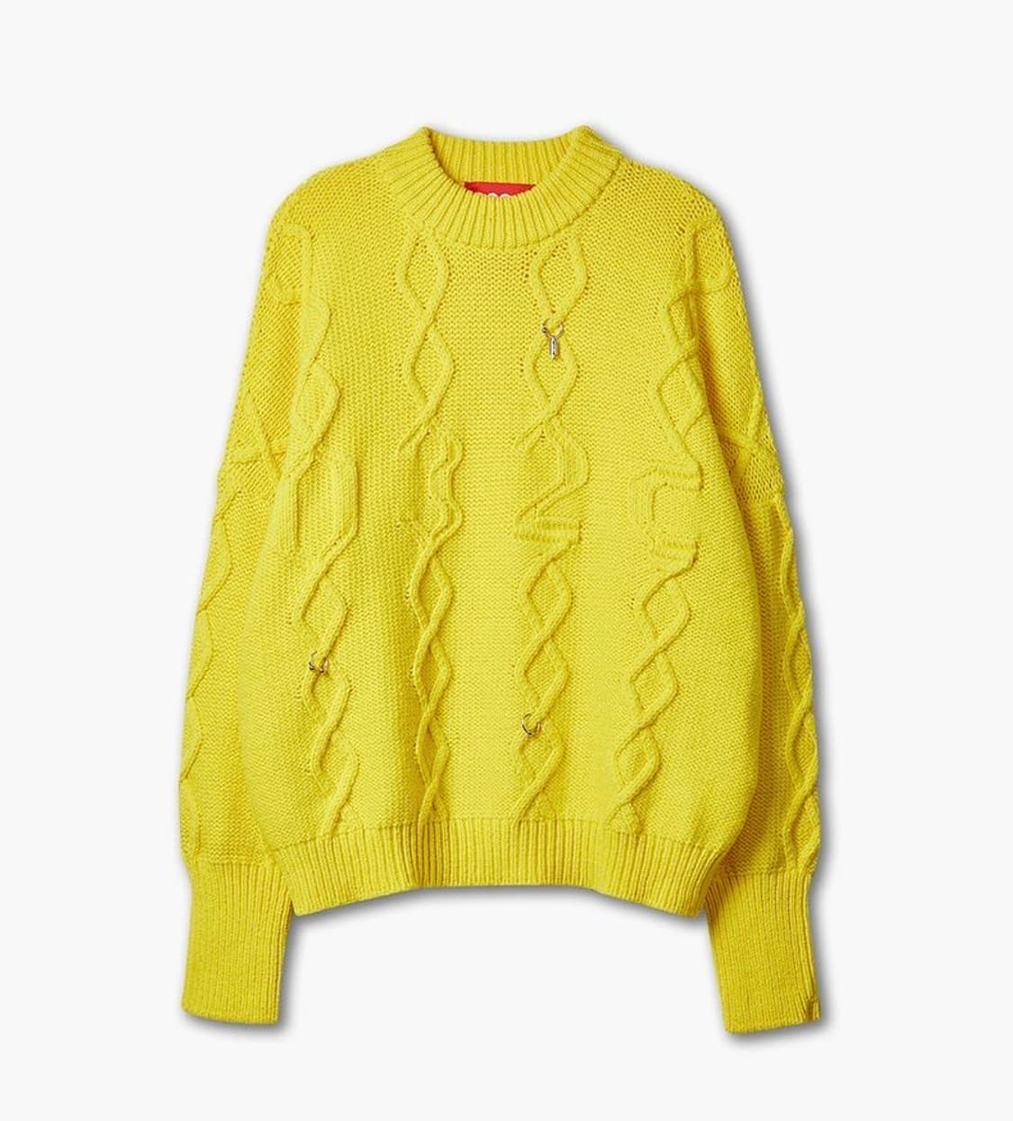 032c Pierced Highland 니트 스웨터 옐로우 상품이미지1