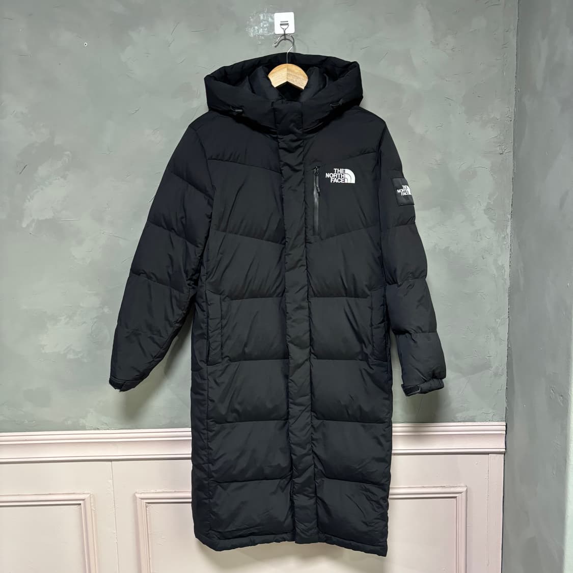 노스페이스 구스다운 롱패딩 블랙 상품이미지1