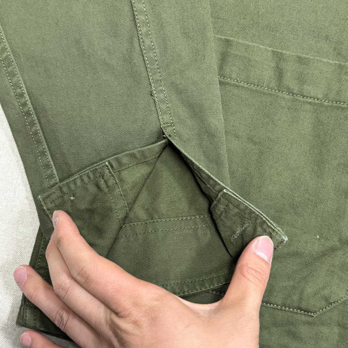 자라 밀리터리 카키 코튼 자켓 M 상품이미지5