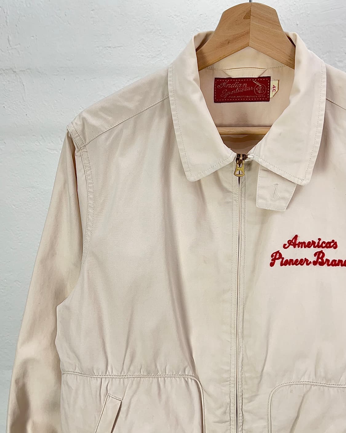 인디언 모터사이클 아이보리 스테퍼 로고 워크 자켓 상품이미지3