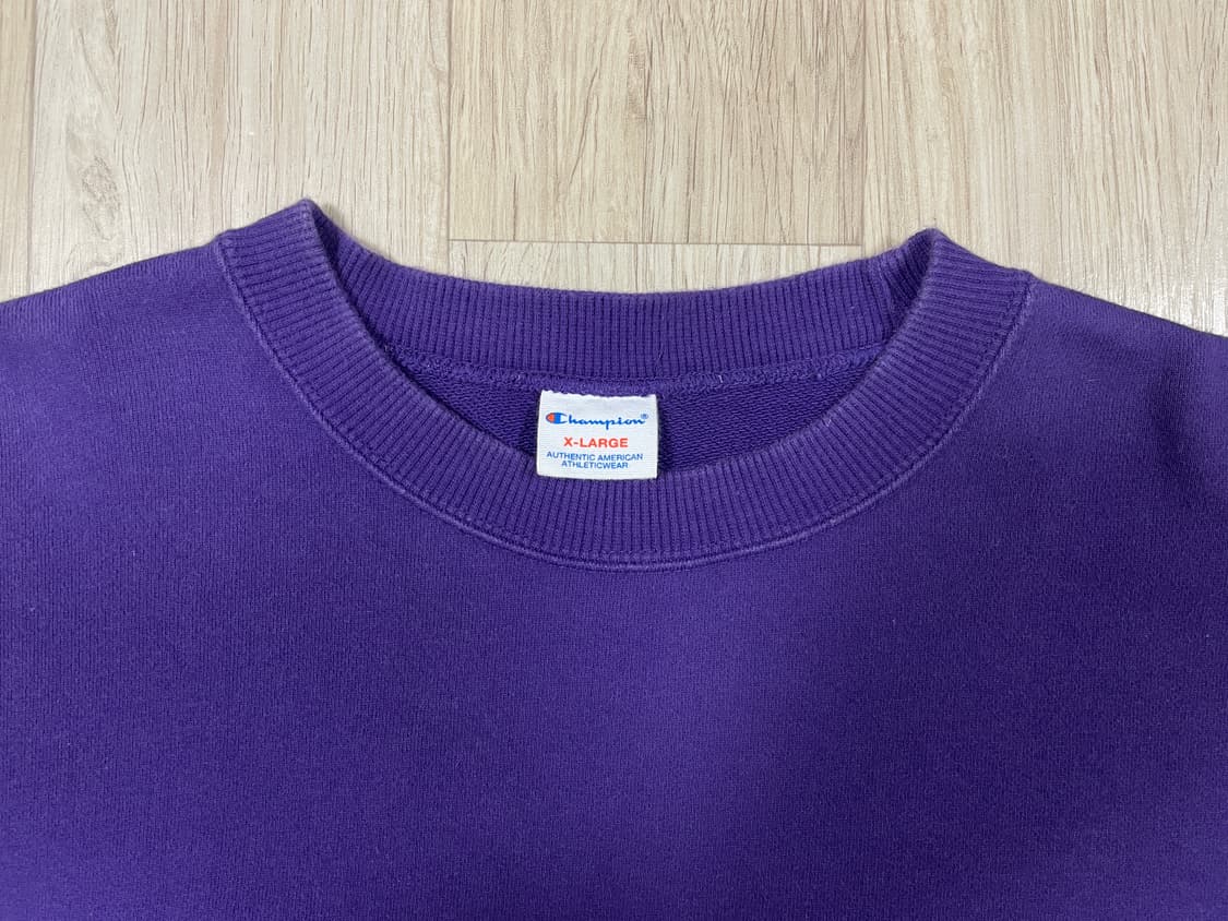 110) 80's 복각 챔피온 뉴욕대 빅로고 맨투맨 상품이미지4