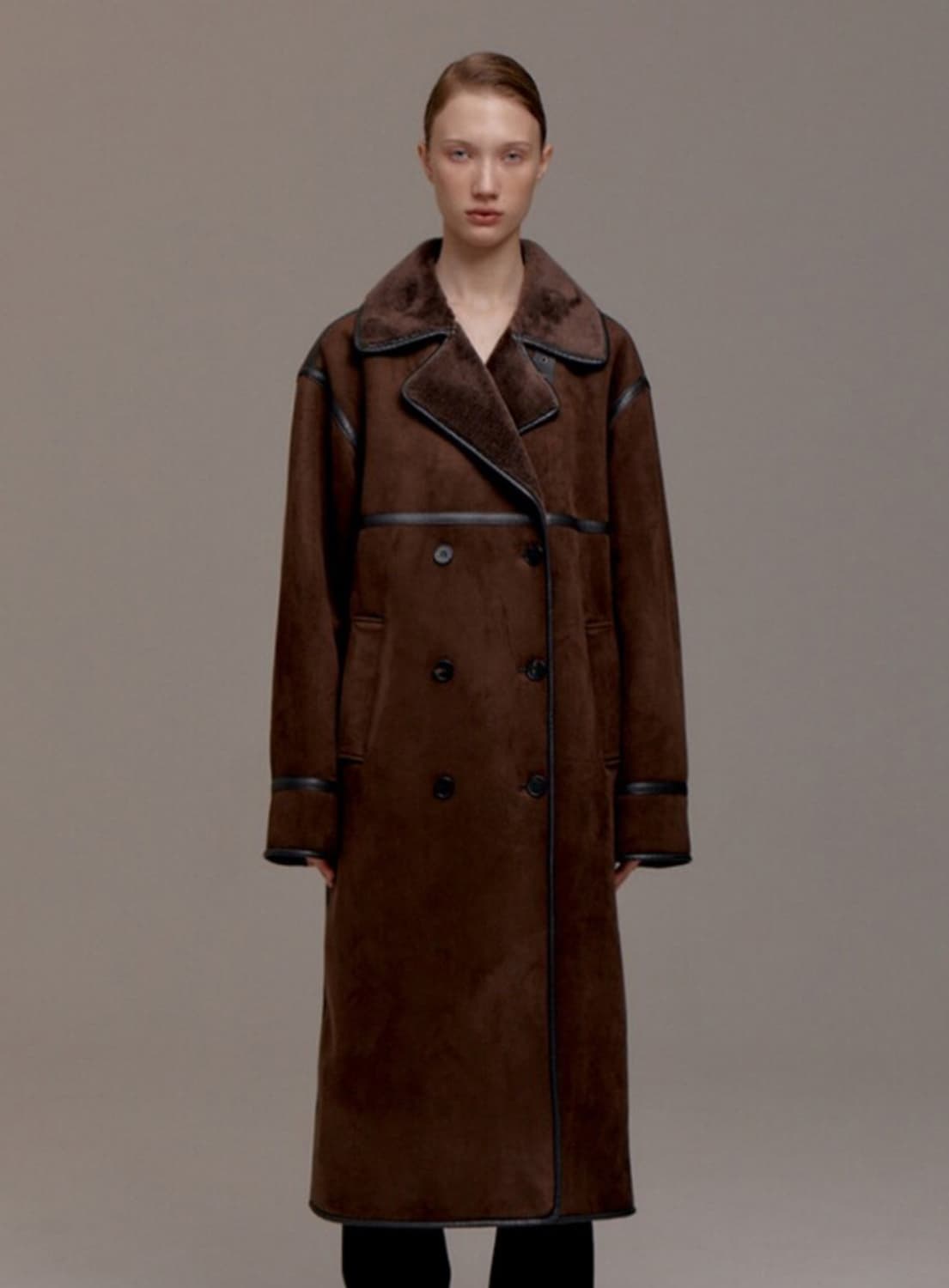 르비에르 포 스웨이드 셔링 코트 상품이미지3