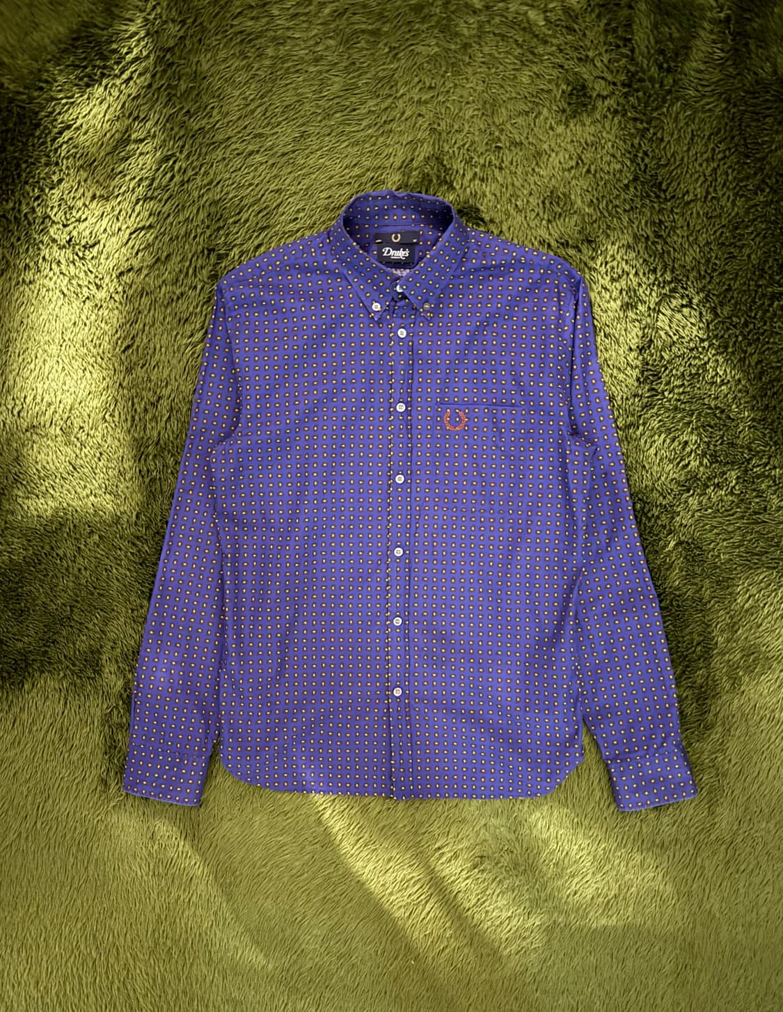 프레드페리 X 드레익스 버튼다운 페이즐리 셔츠 퍼플 상품이미지1