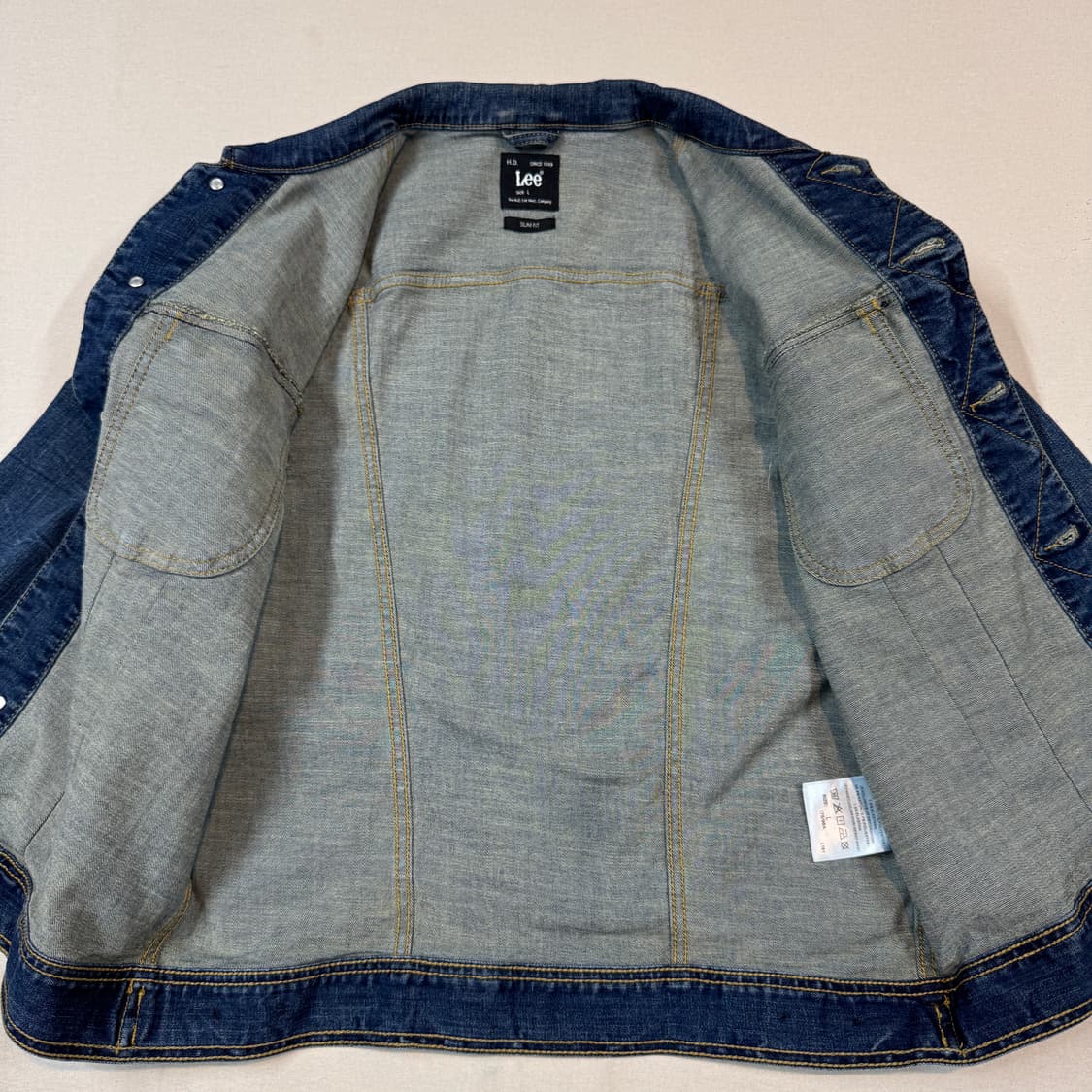 L) Lee 트러커 청 데님 자켓 슬림핏 상품이미지5