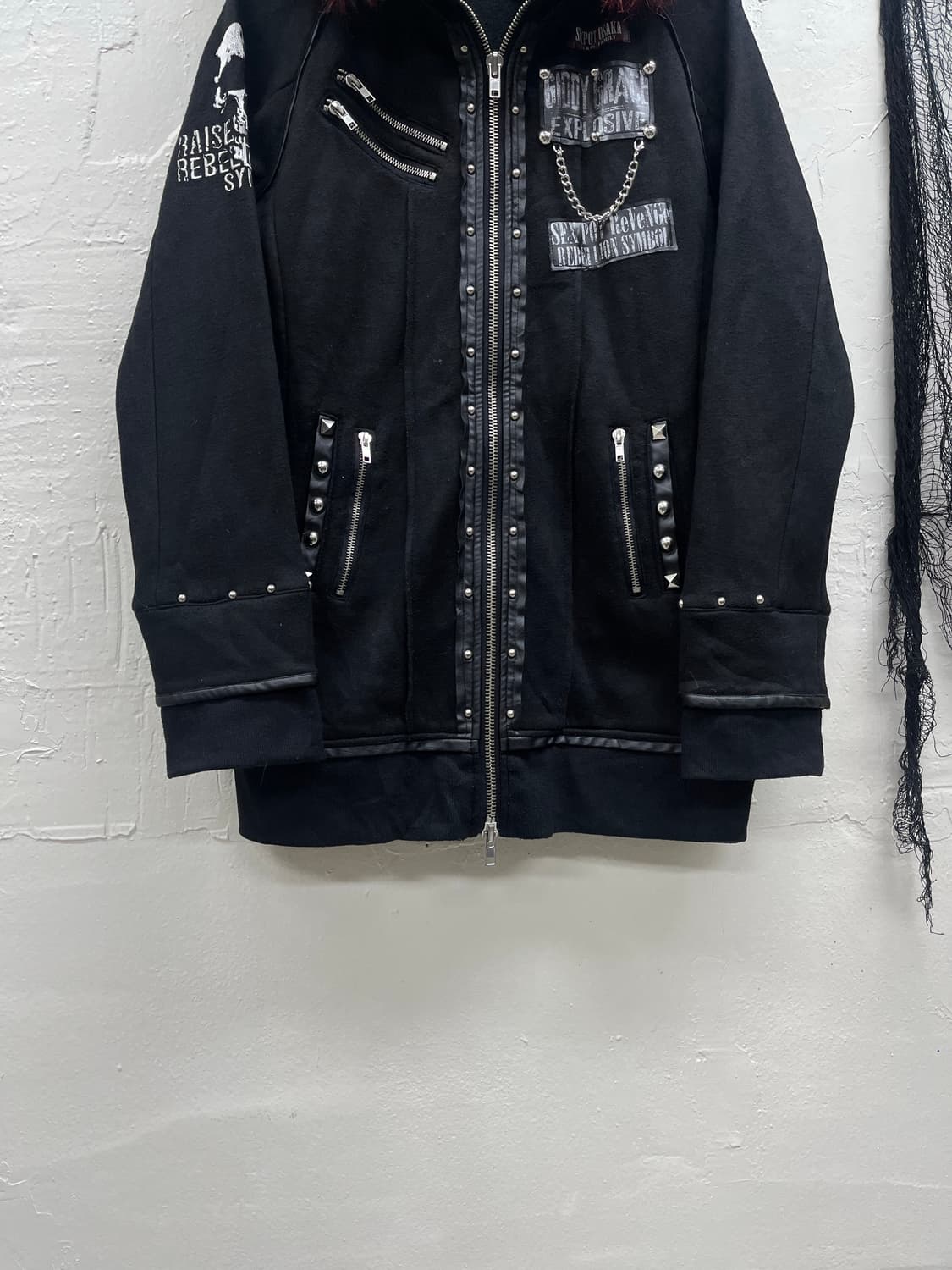 Sexpotrevenge 00s trimming fur punk hood 상품이미지6