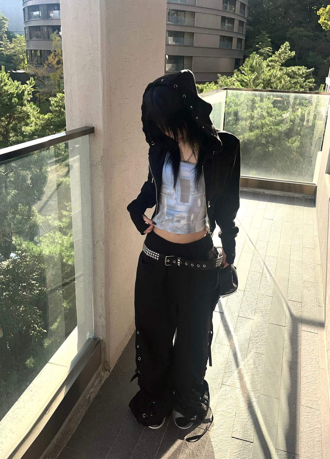 Vintage Stud Belt Black 상품이미지1