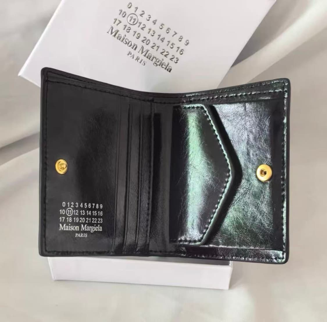 MM6 메종 마르지엘라 새틴 블랙 지갑 카드지갑 상품이미지4