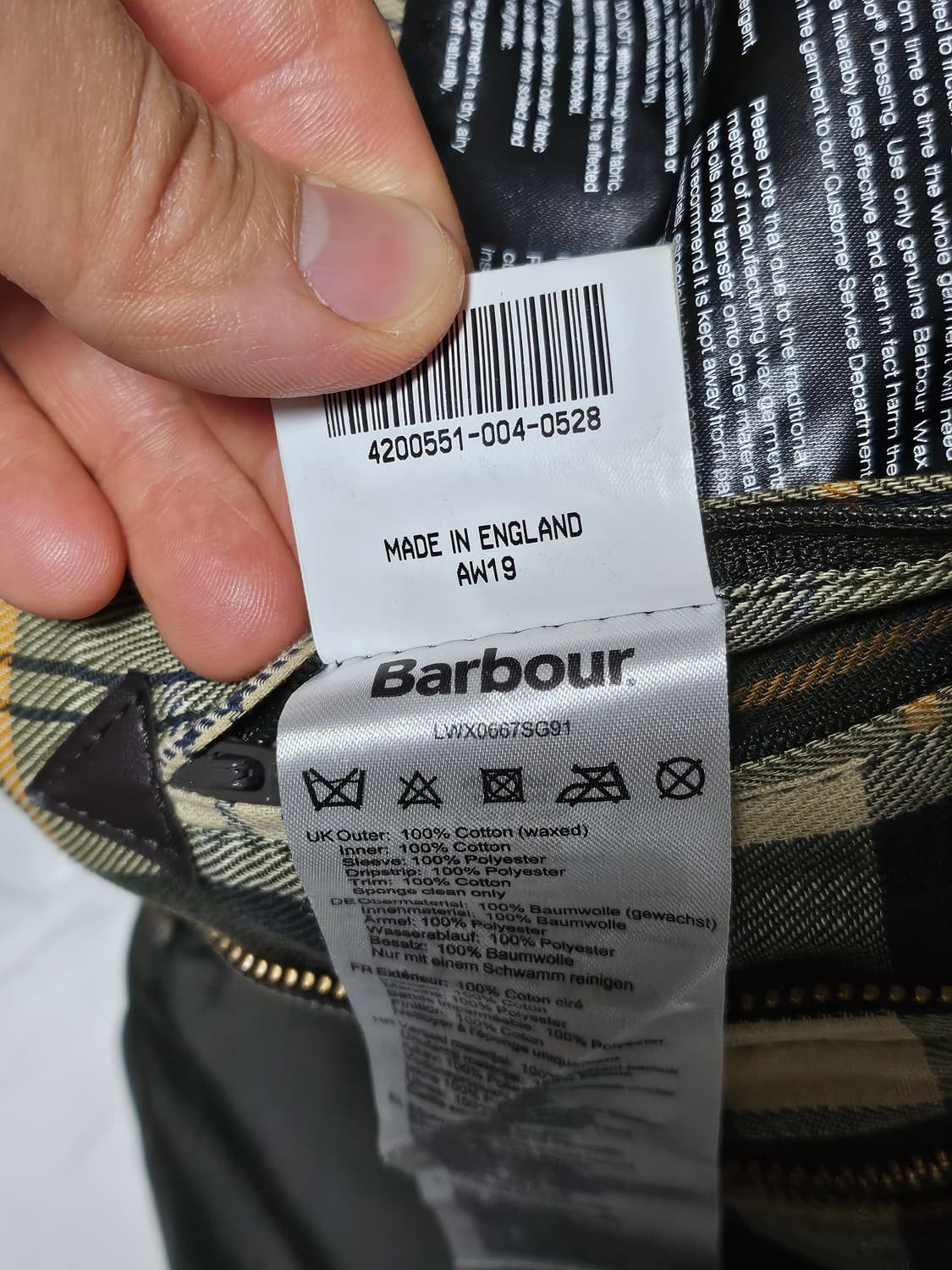 19fw 바버 비드넬 왁스 자켓 여성 다크 그린 55-66 상품이미지7