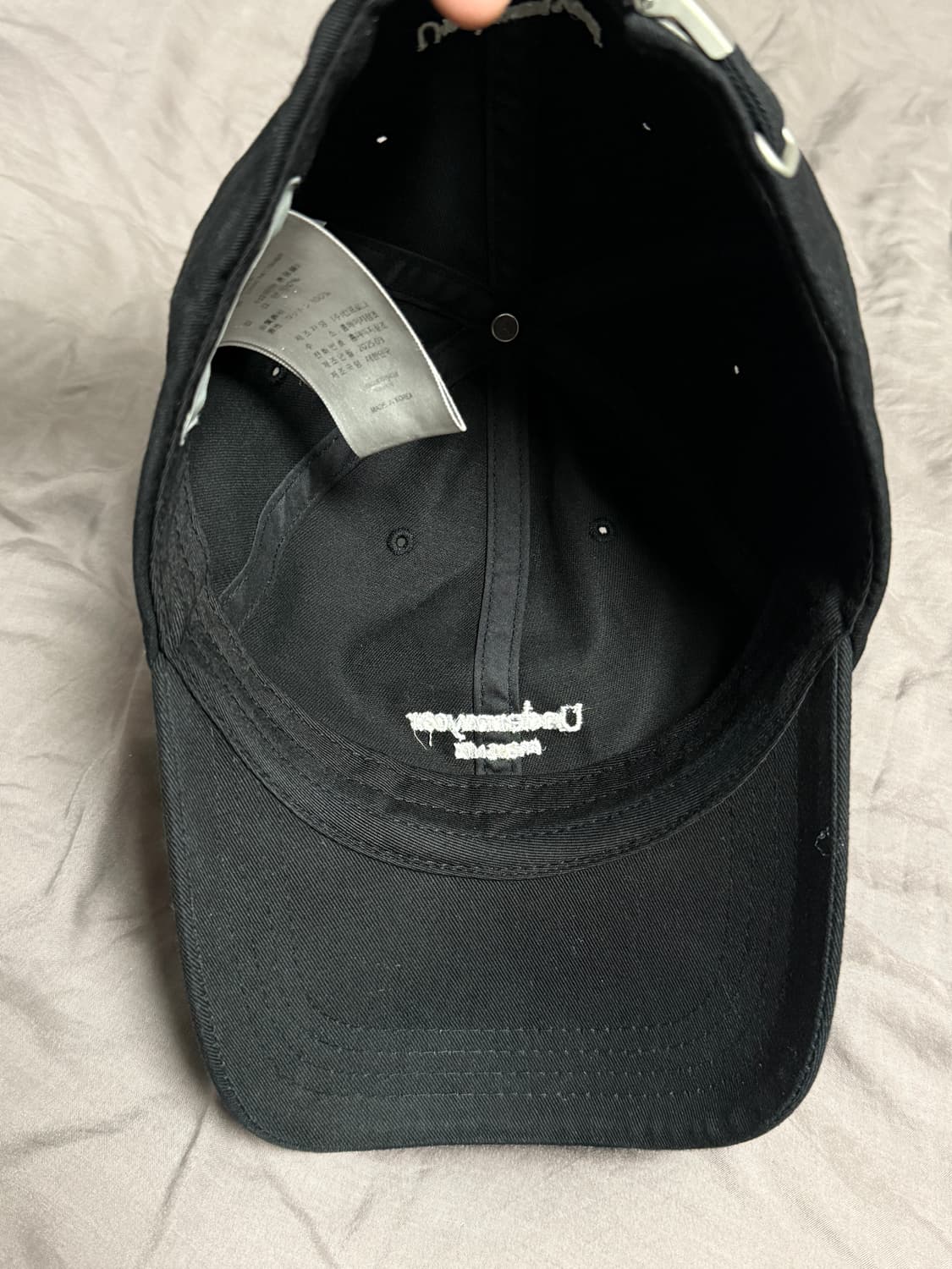 언더마이카 Mu.17 안티 Fxxking 로고 볼캡 블랙 상품이미지6