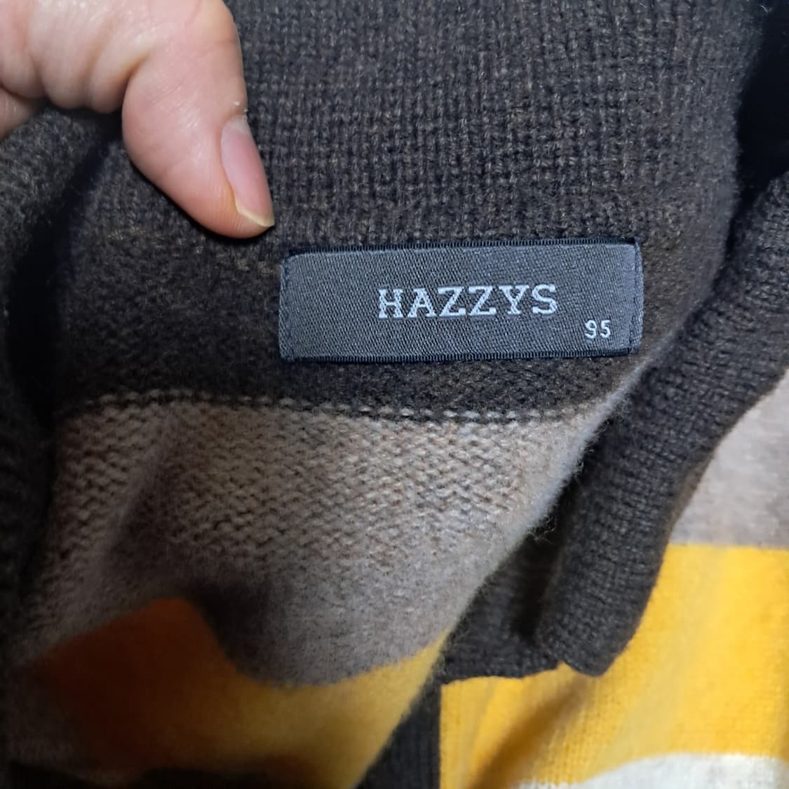 헤지스 남성 스트라이프 모 100% 니트 95 상품이미지7