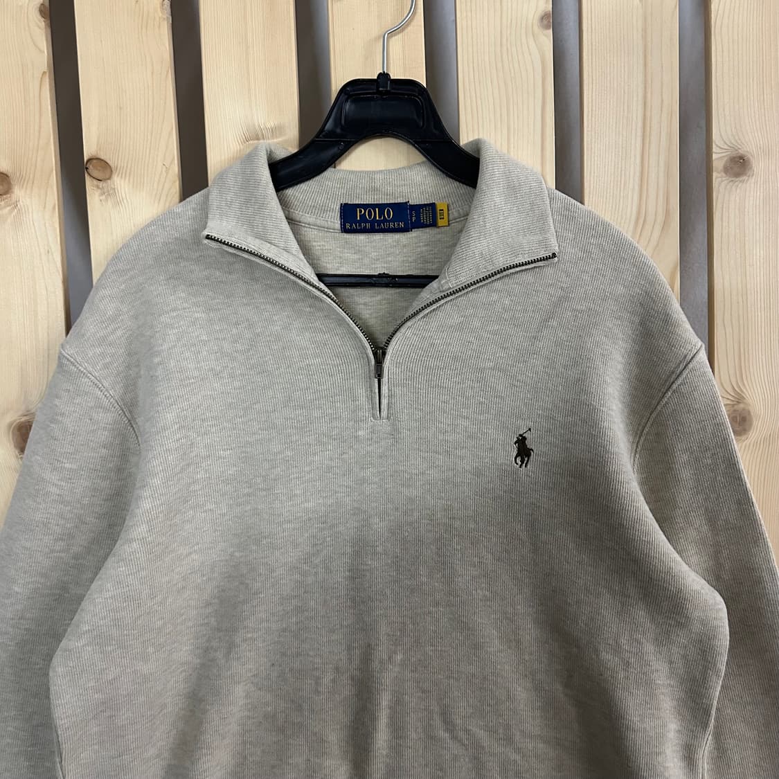 (M) 폴로 랄프로렌 베이지 반집업 니트 상품이미지4