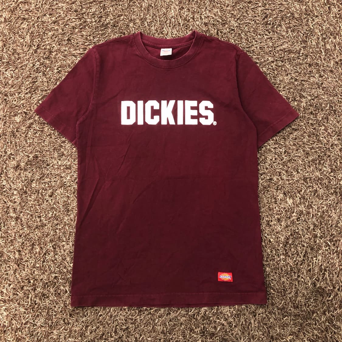 L 디키즈 버건디 로고 반팔 티셔츠 상품이미지1