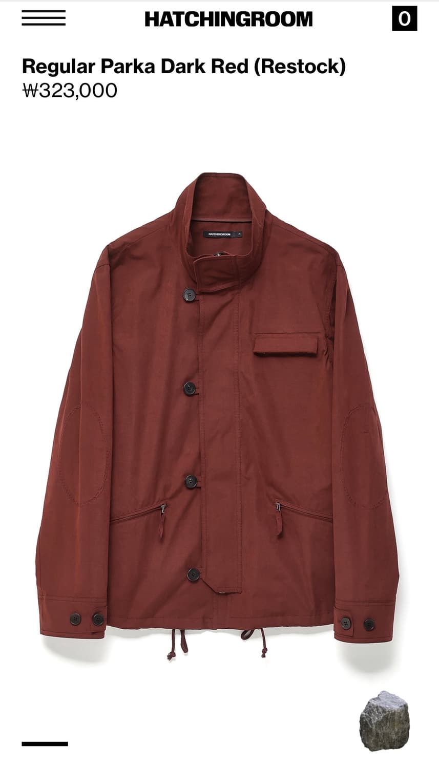 [2] 해칭룸 레귤러 파카 다크 레드 상품이미지1