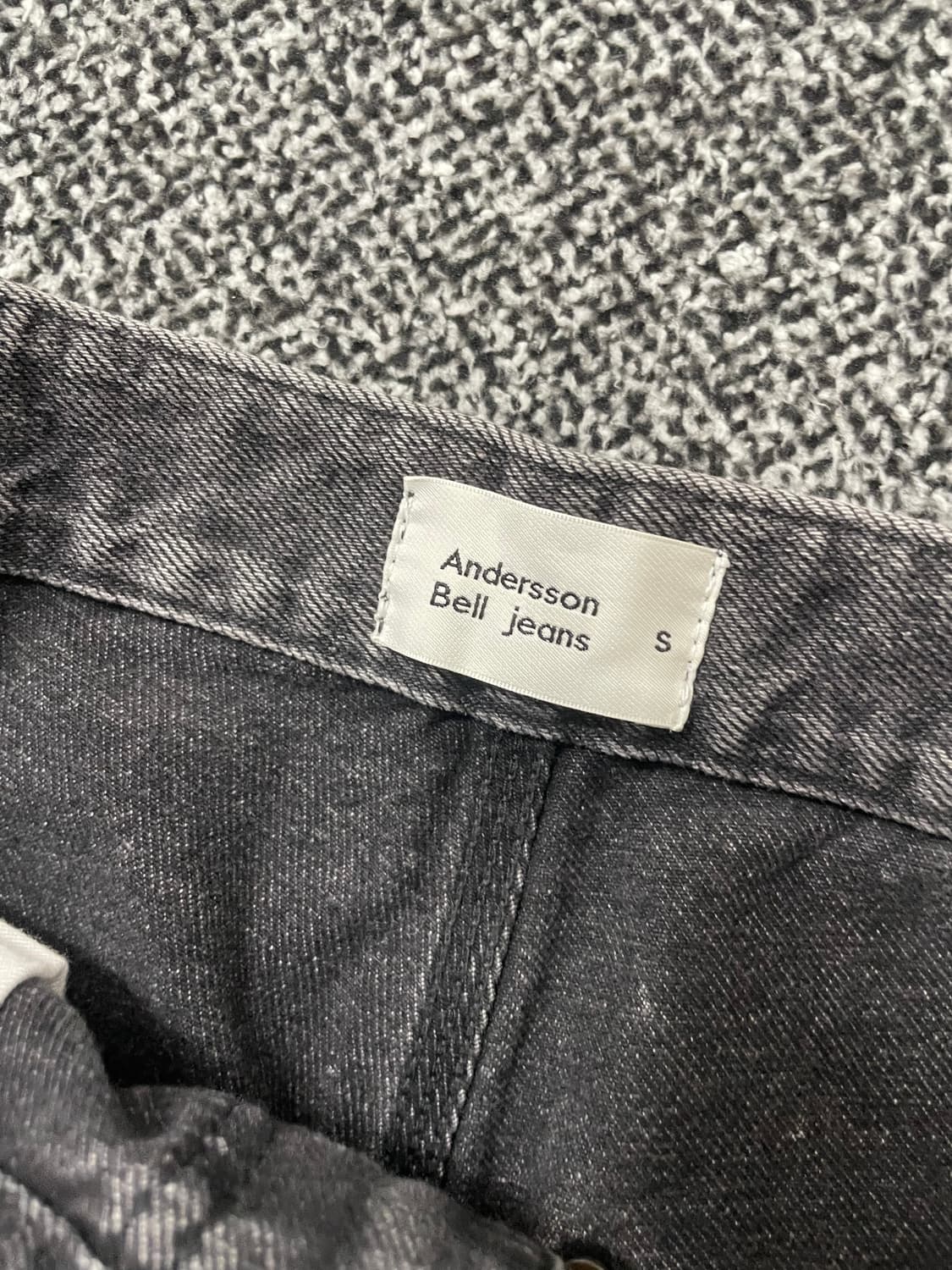 빈티지9. 앤더슨벨 카펜터 더블니 데님 팬츠 청바지 흑청 상품이미지3