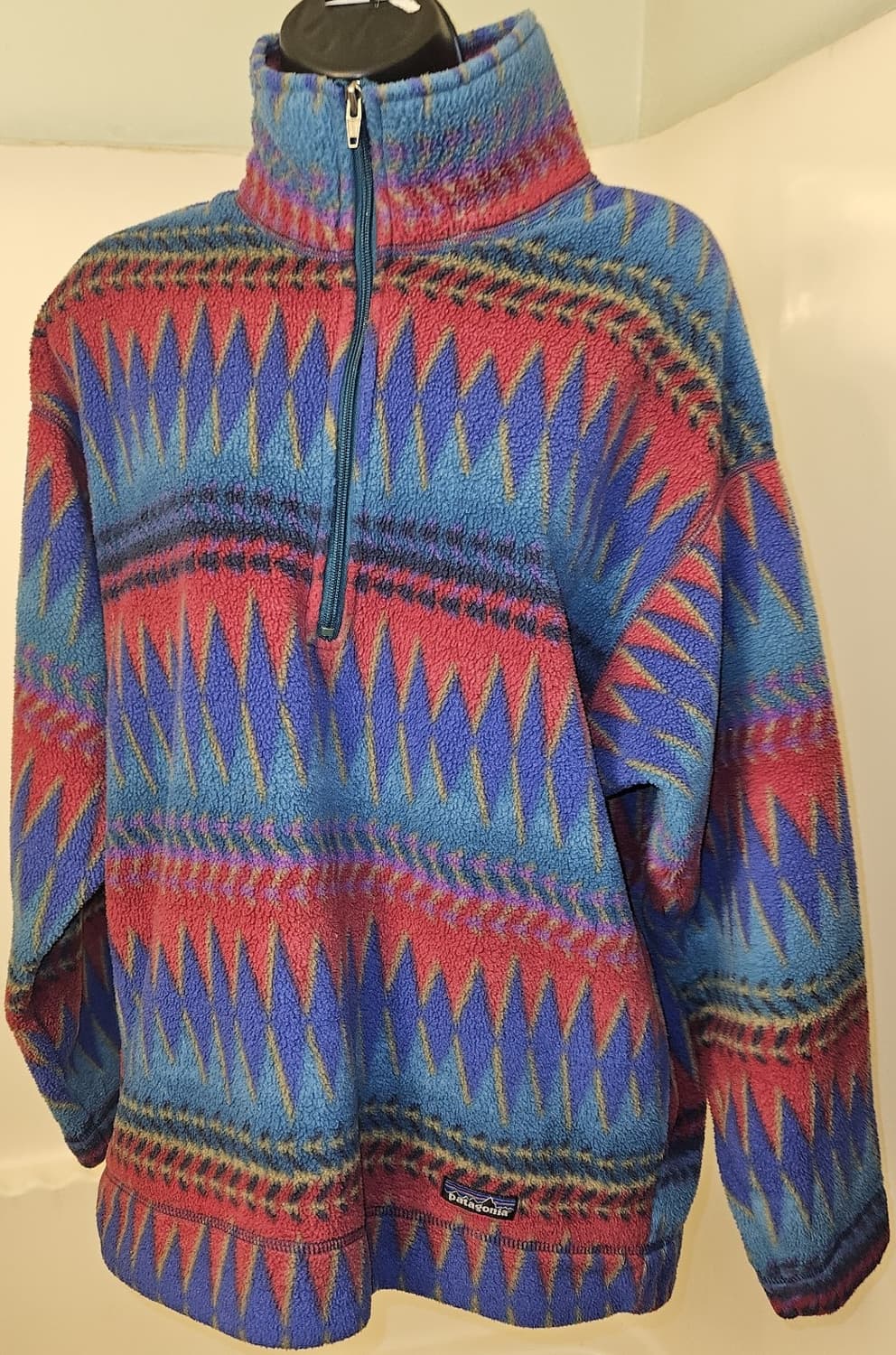 93FW 파타고니아 신칠라 1/2 집 틸/마젠타 아즈텍 패턴 USA 상품이미지1