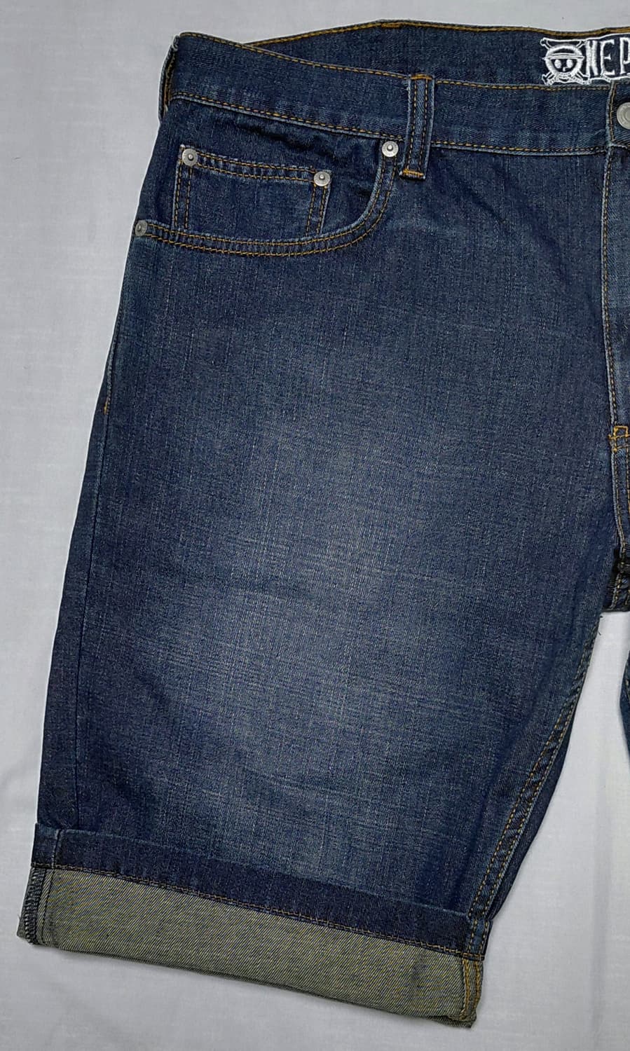 [정품] 원피스 쵸파맨(CHOPPER MAN) 빅로고 빈티지 데님 쇼츠 상품이미지3