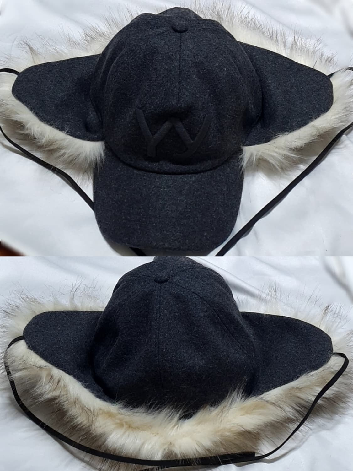 그레이 크림베이지 오픈와이와이 포우퍼 이어프랩 이어플랩 캡 볼캡 모자 상품이미지4