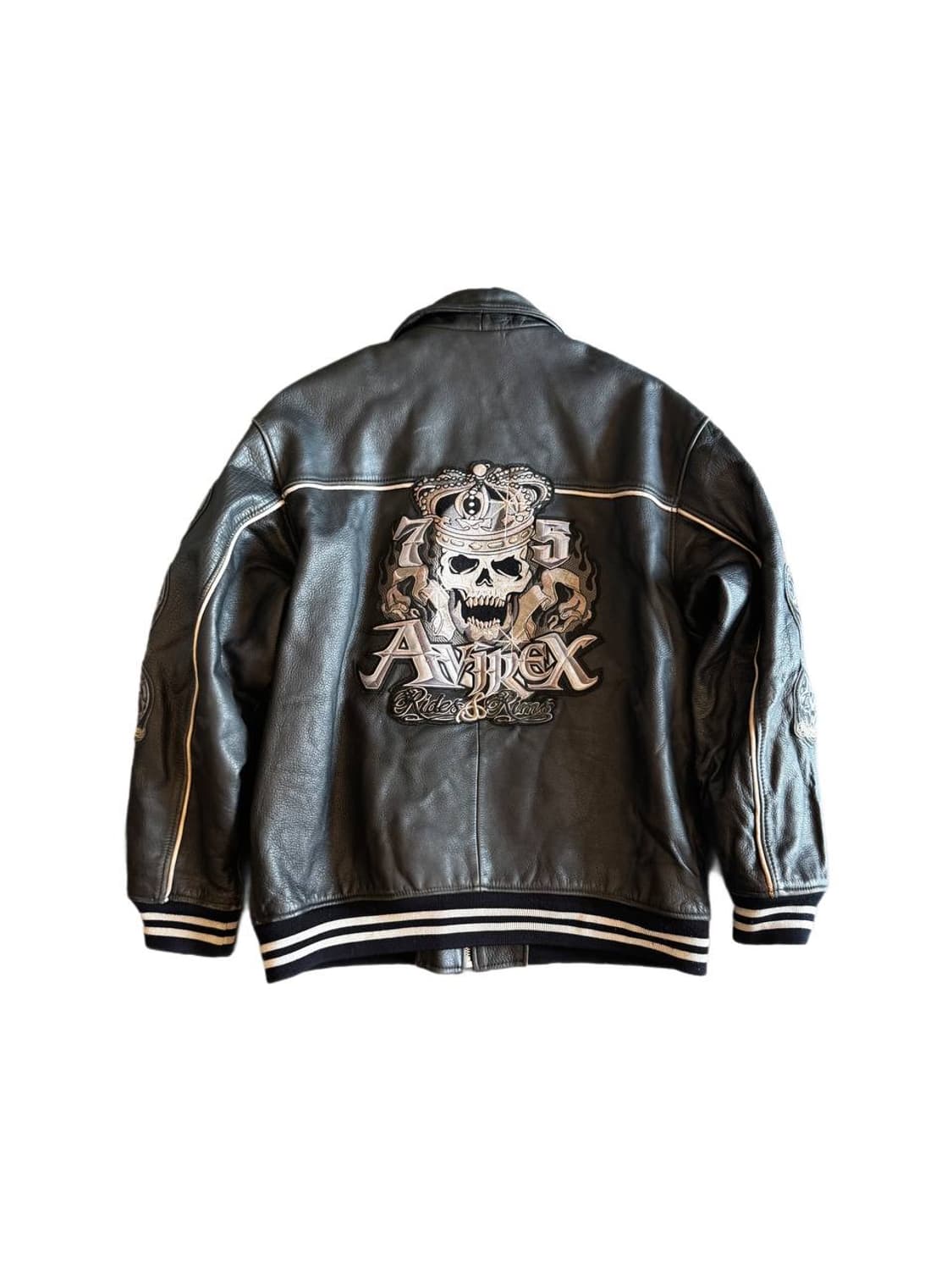 아비렉스 레더 바시티 자켓 상품이미지2