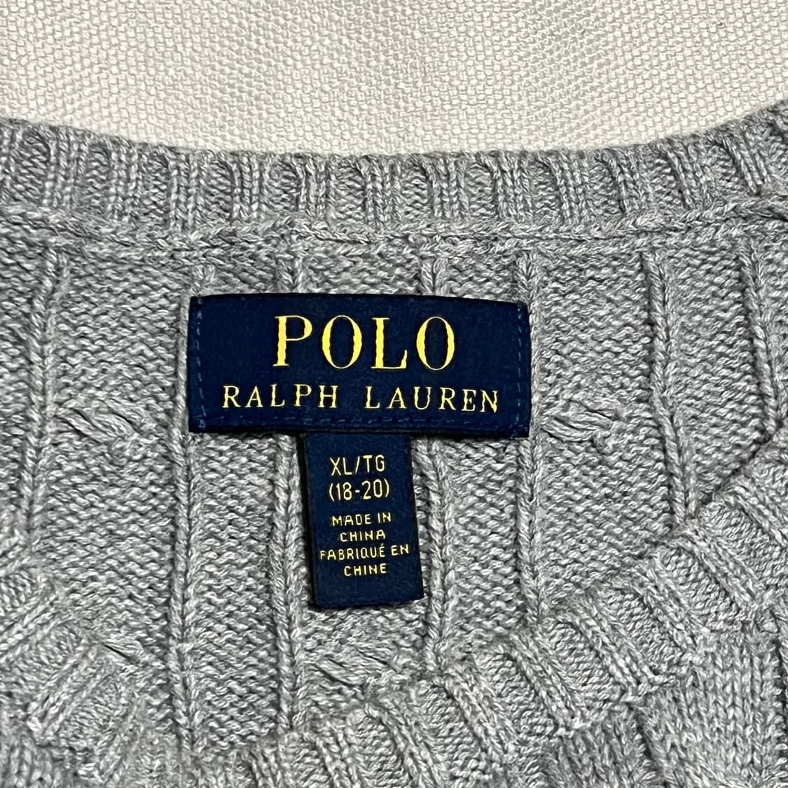 XL 폴로랄프로렌 그레이 케이블 니트 상품이미지4