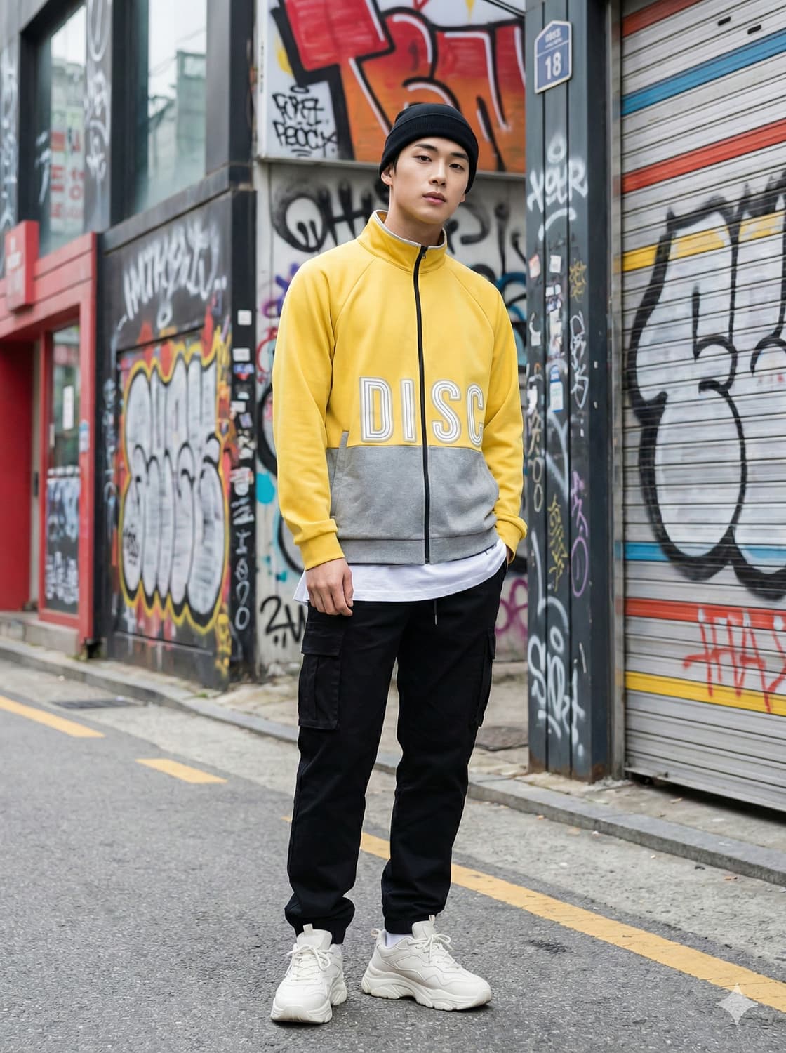 디스커버리 익스페디션 빅로고 배색 집업 자켓 상품이미지1