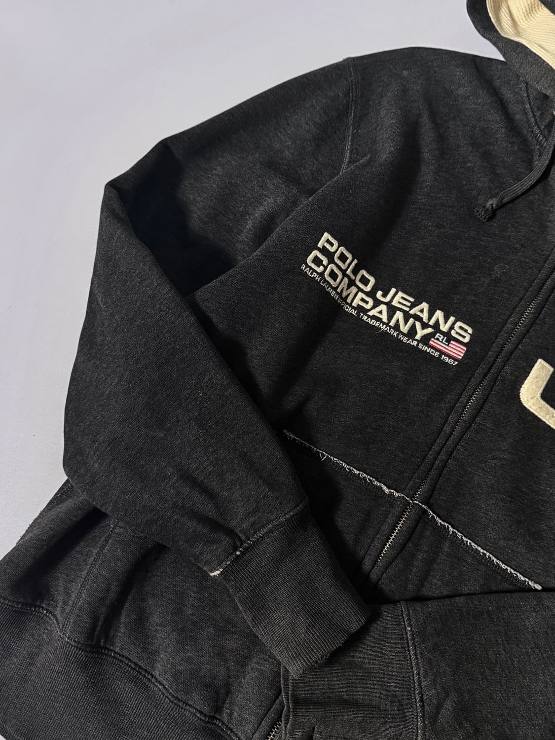 폴로 진스 루즈핏 90‘s USA 써멀 후드집업 상품이미지3