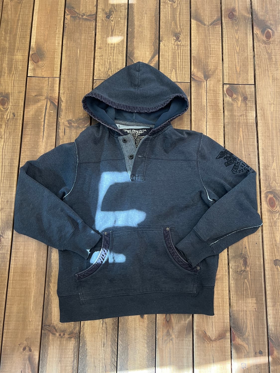 폴로 차콜 기모 후드티 상품이미지6