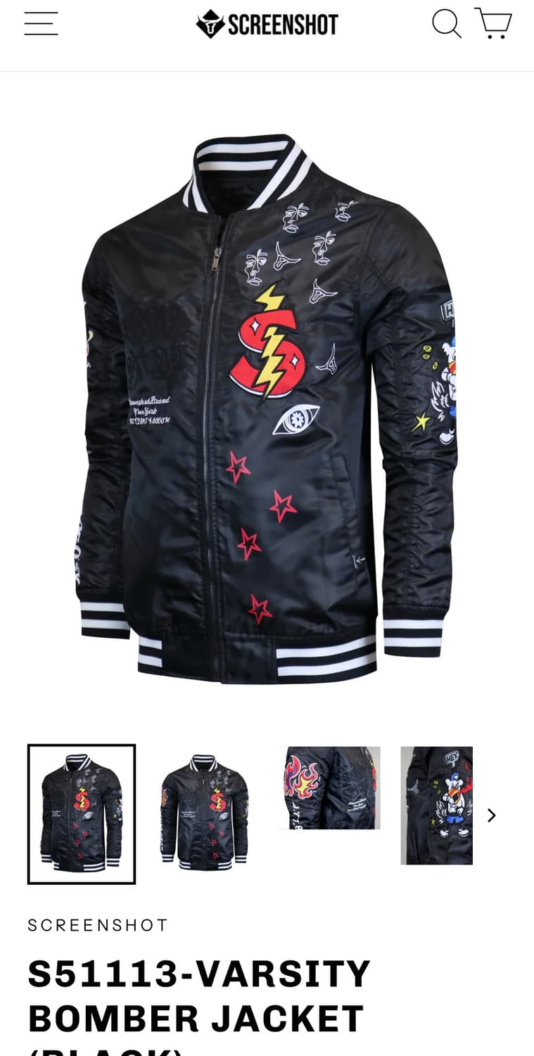 SCREENSHOT 바시티 봄버 재킷 상품이미지10