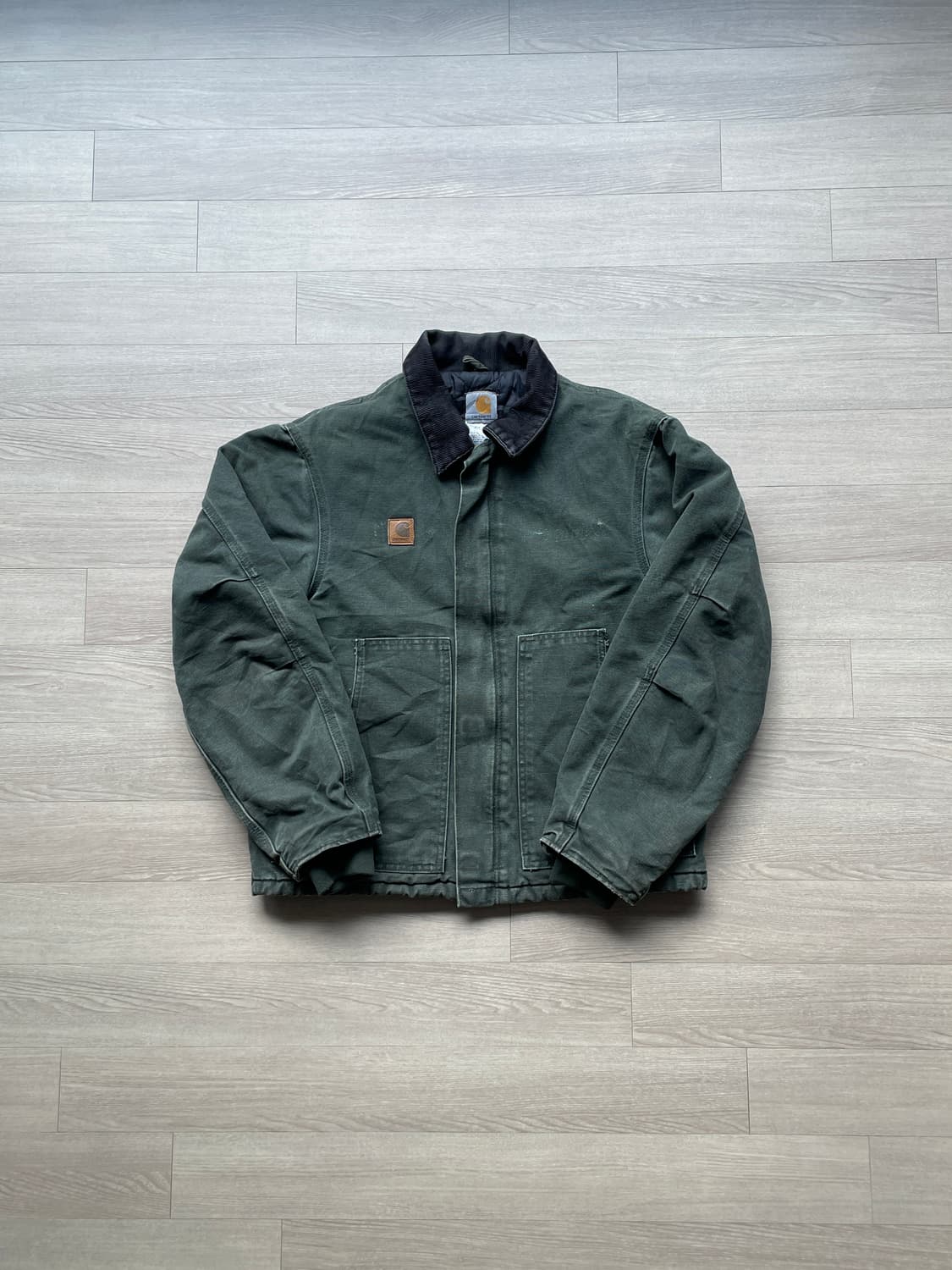 칼하트 J22 mos 모스 그린 디트로이트 아크틱 자켓 빈티지 상품이미지1