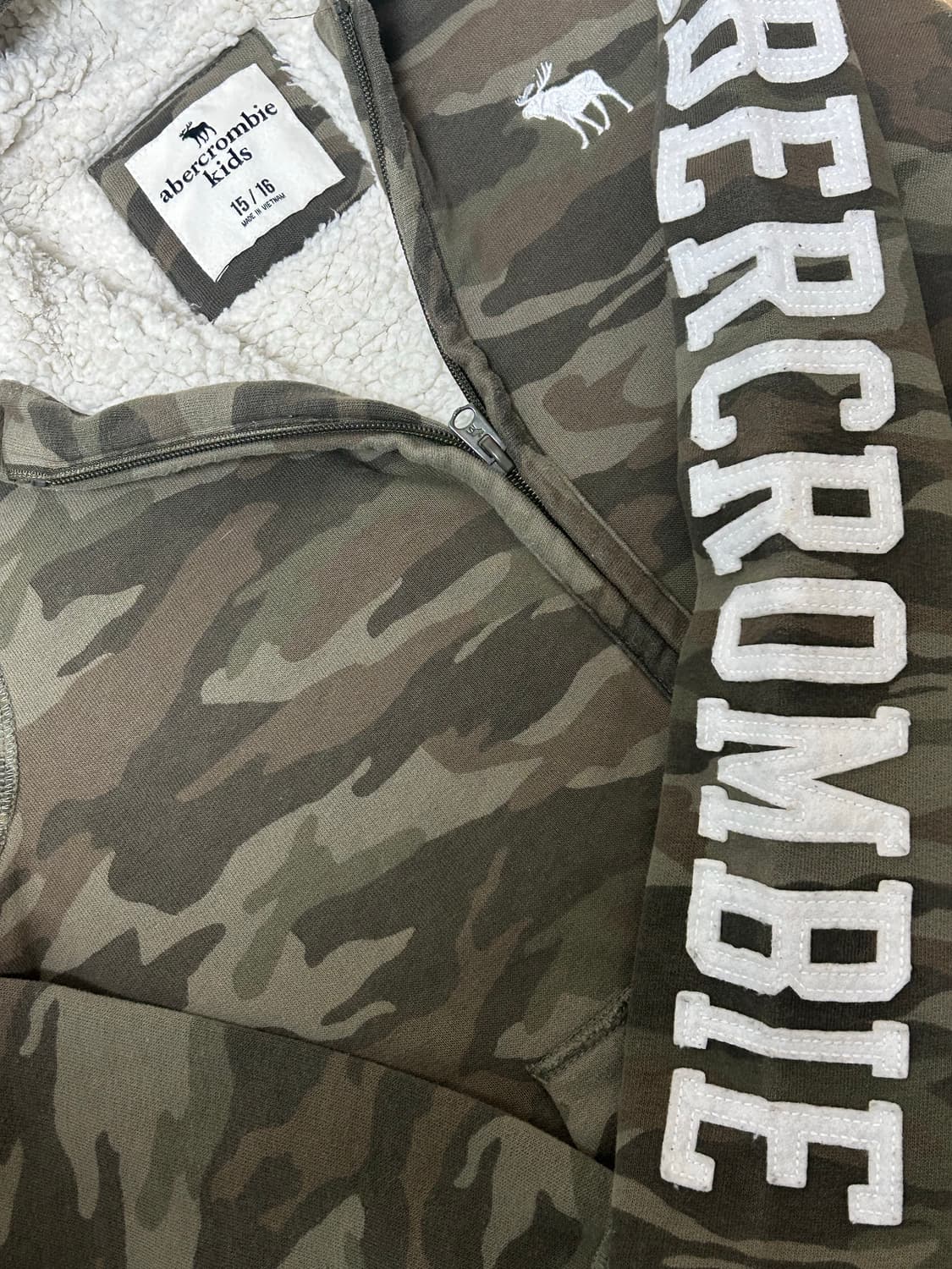 아베크롬비 카모 쉐르파 후드집업 상품이미지6