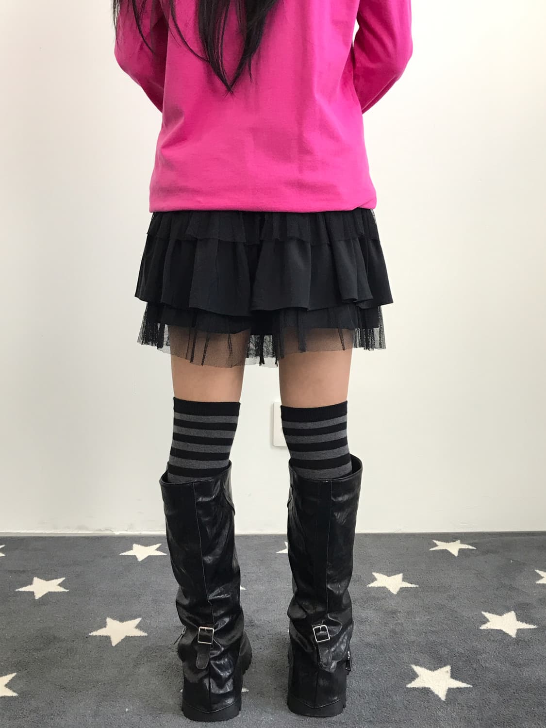 Creedence Gothic Punk Tiered Mini Skirt 상품이미지3