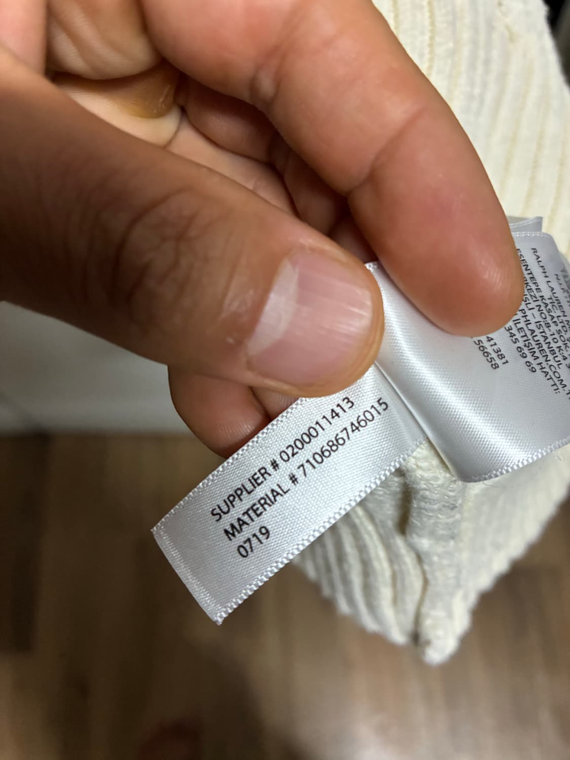 폴로 아이보리 니트 XL/105 상품이미지4