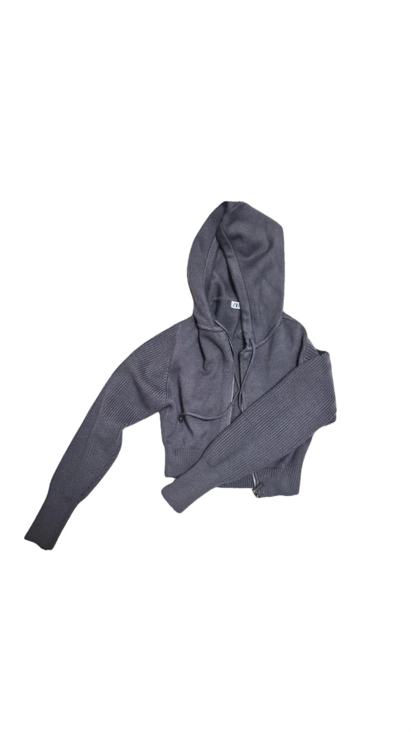 자라 후드 니트 가디건 그레이(보라색)  s사이즈 상품이미지2