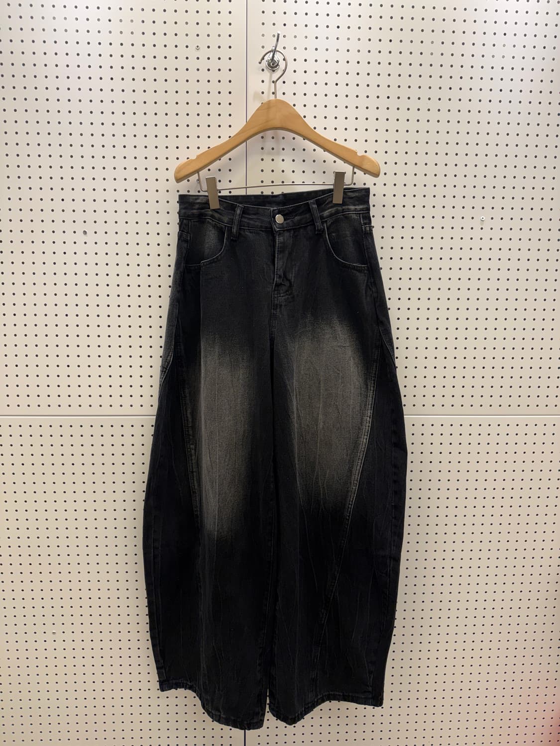 그레이 워싱 데님 벌룬 팬츠 U553 상품이미지3