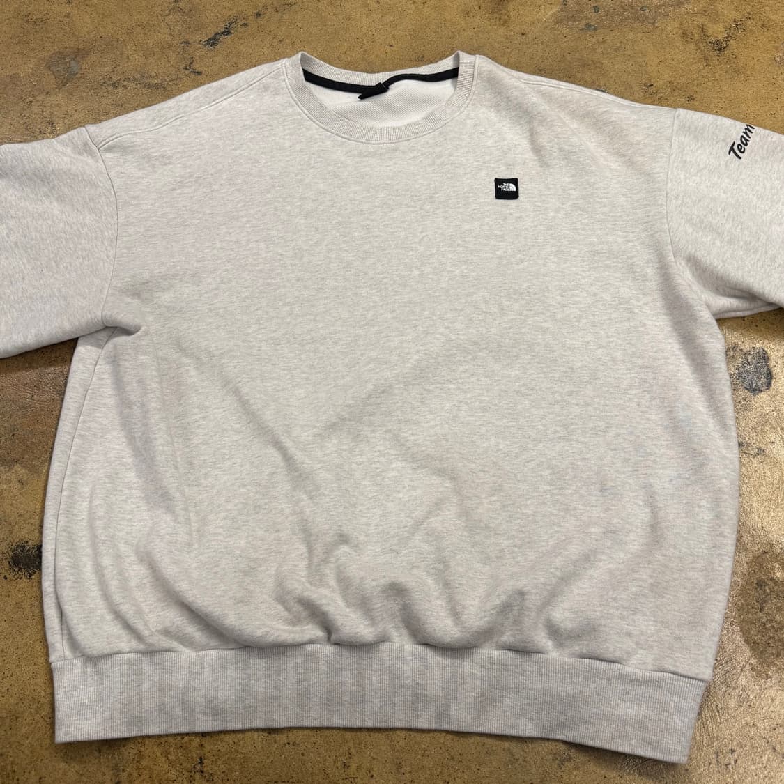 [정품/XXL] 노스페이스 팀코리아 맨투맨 티셔츠 회색  b15 상품이미지2