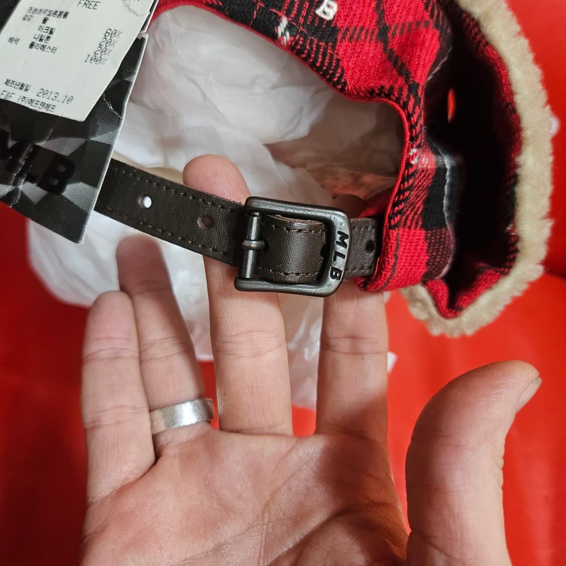 (새상품)엠엘비(MLB) Y2K 타탄체크 트루퍼 볼캡  상품이미지5