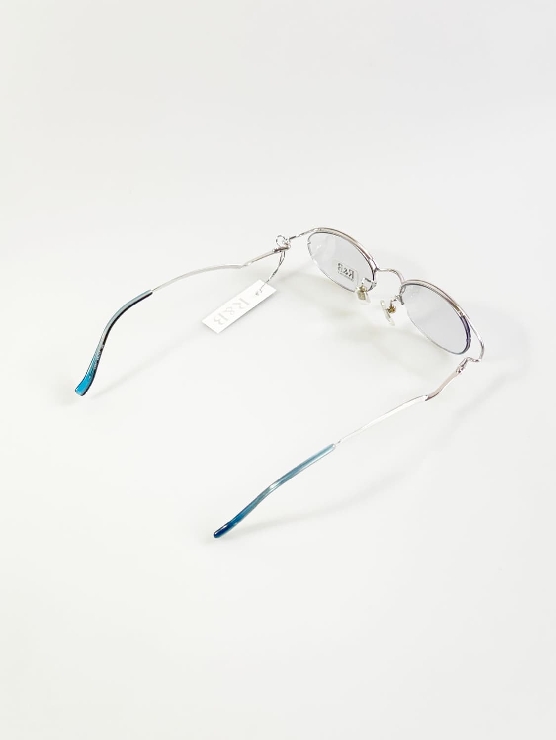R&B EYEWEAR 실버 반무테 오벌 메탈 빈티지 안경 상품이미지6