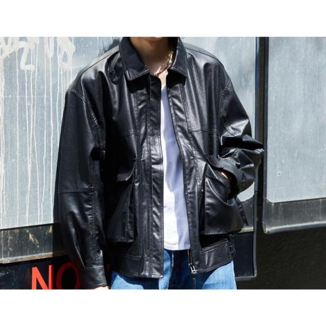 프릭스스토어 레더 봄버 상품이미지2