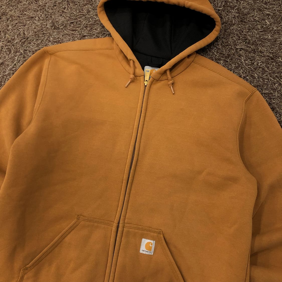 칼하트 레인디펜더 된장 브라운 후드집업 자켓 상품이미지2