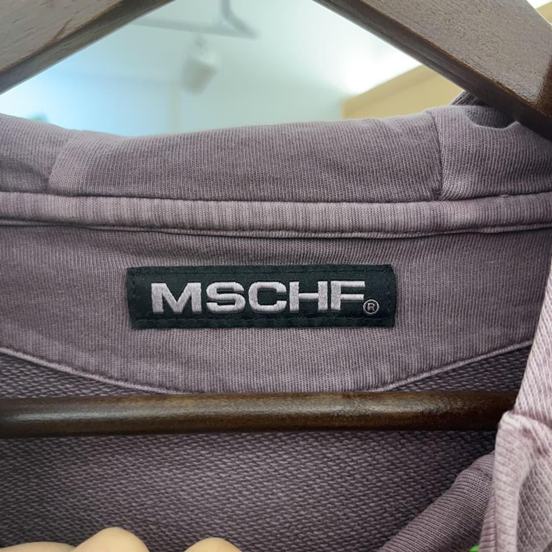 미스치프 롬버스 사이드 버튼 업 더스티 퍼플핑크 후드티 M C08972 상품이미지5