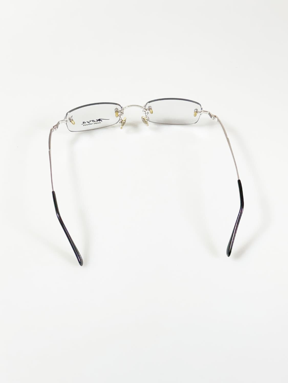 MOYA NEWYORK 실버 무테 스퀘어 메탈 빈티지 안경 상품이미지5
