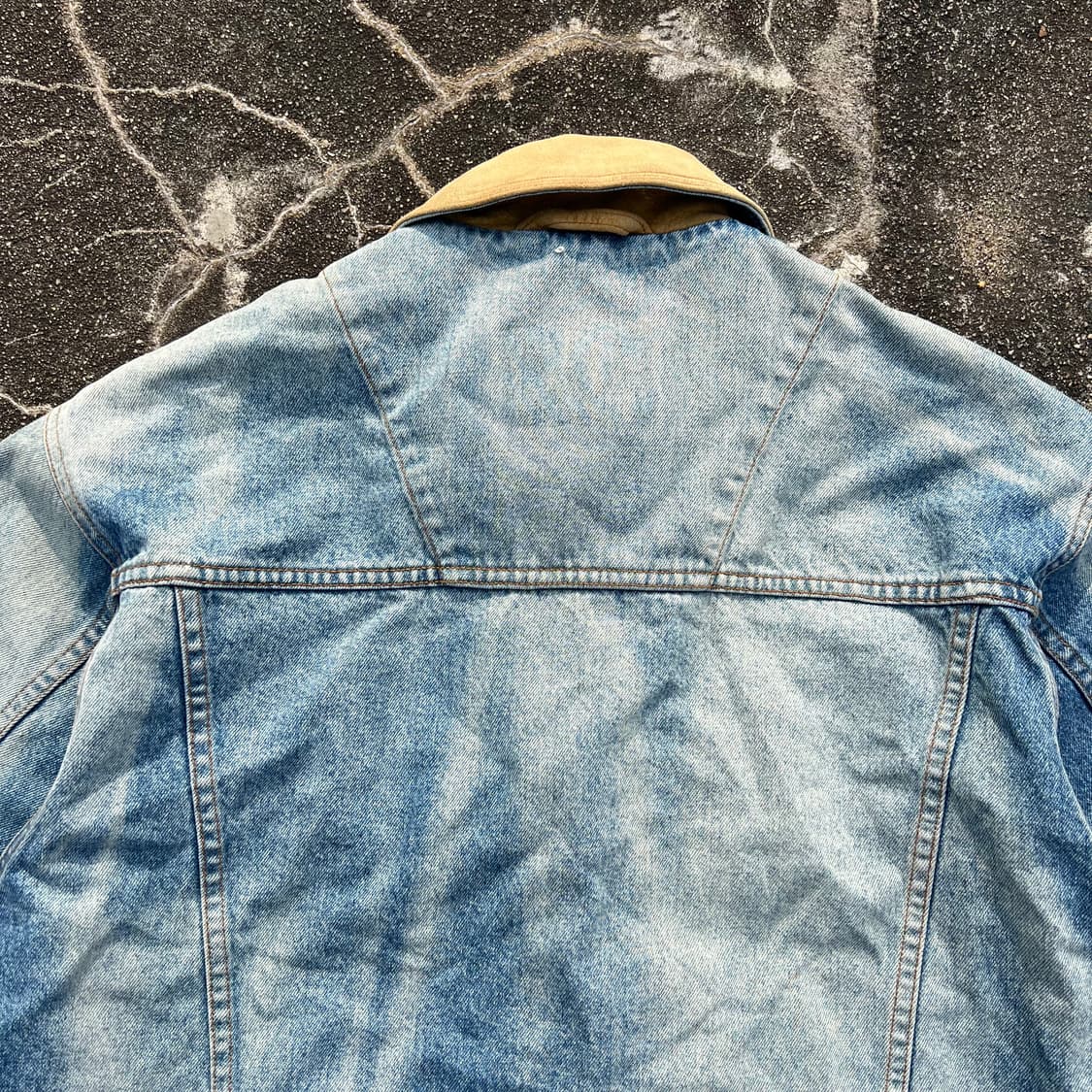 90‘s 팀버랜드 레더 칼라 데님 트러커 자켓 상품이미지7