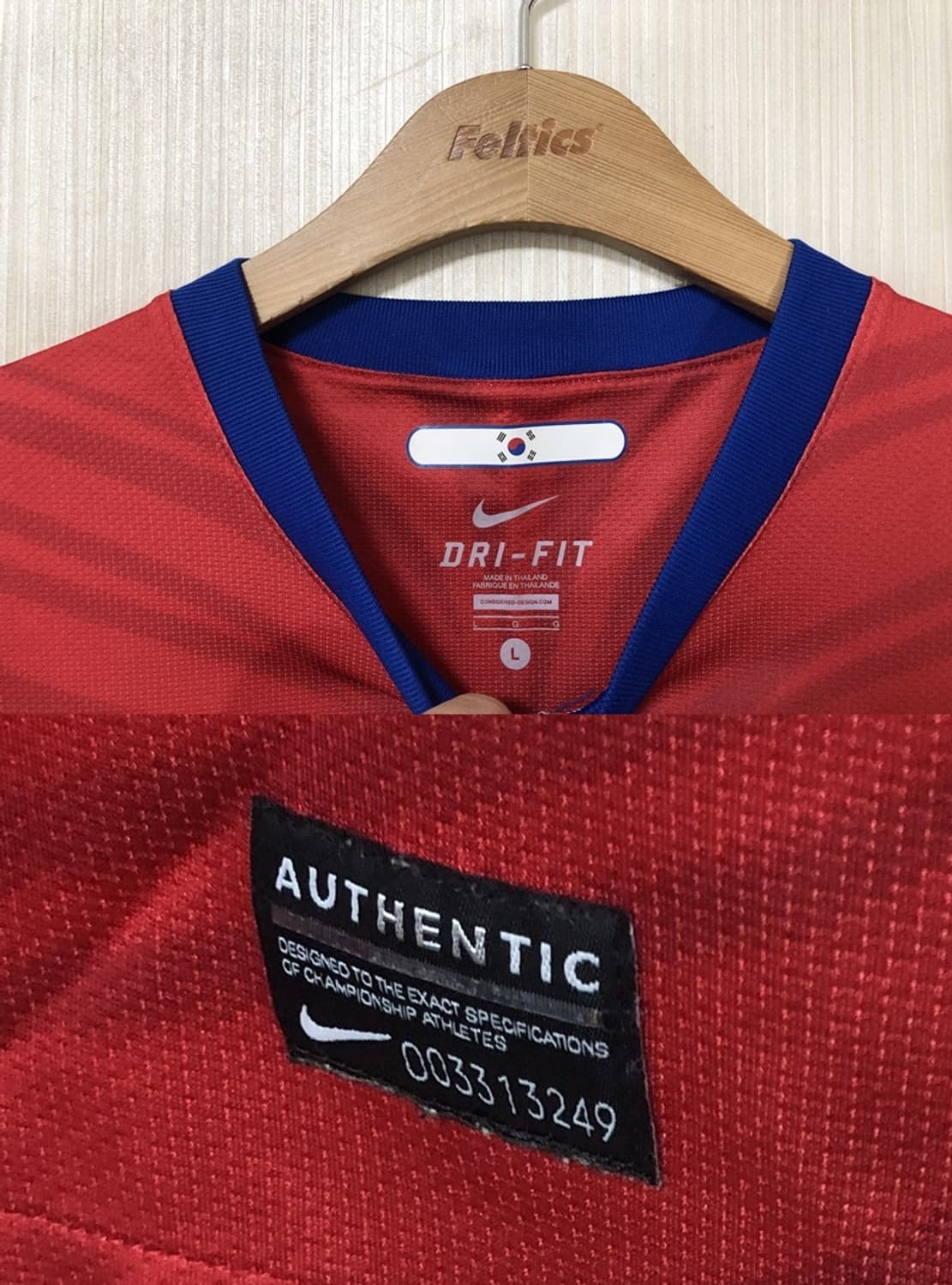 (4)나이키 10-12 축구국가대표 홈유니폼/져지 L(100)/적호 상품이미지4