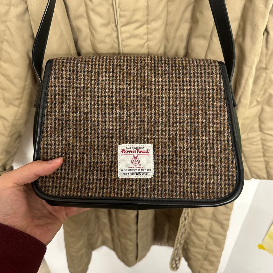 해리스트위드 레더 크로스백 상품이미지4