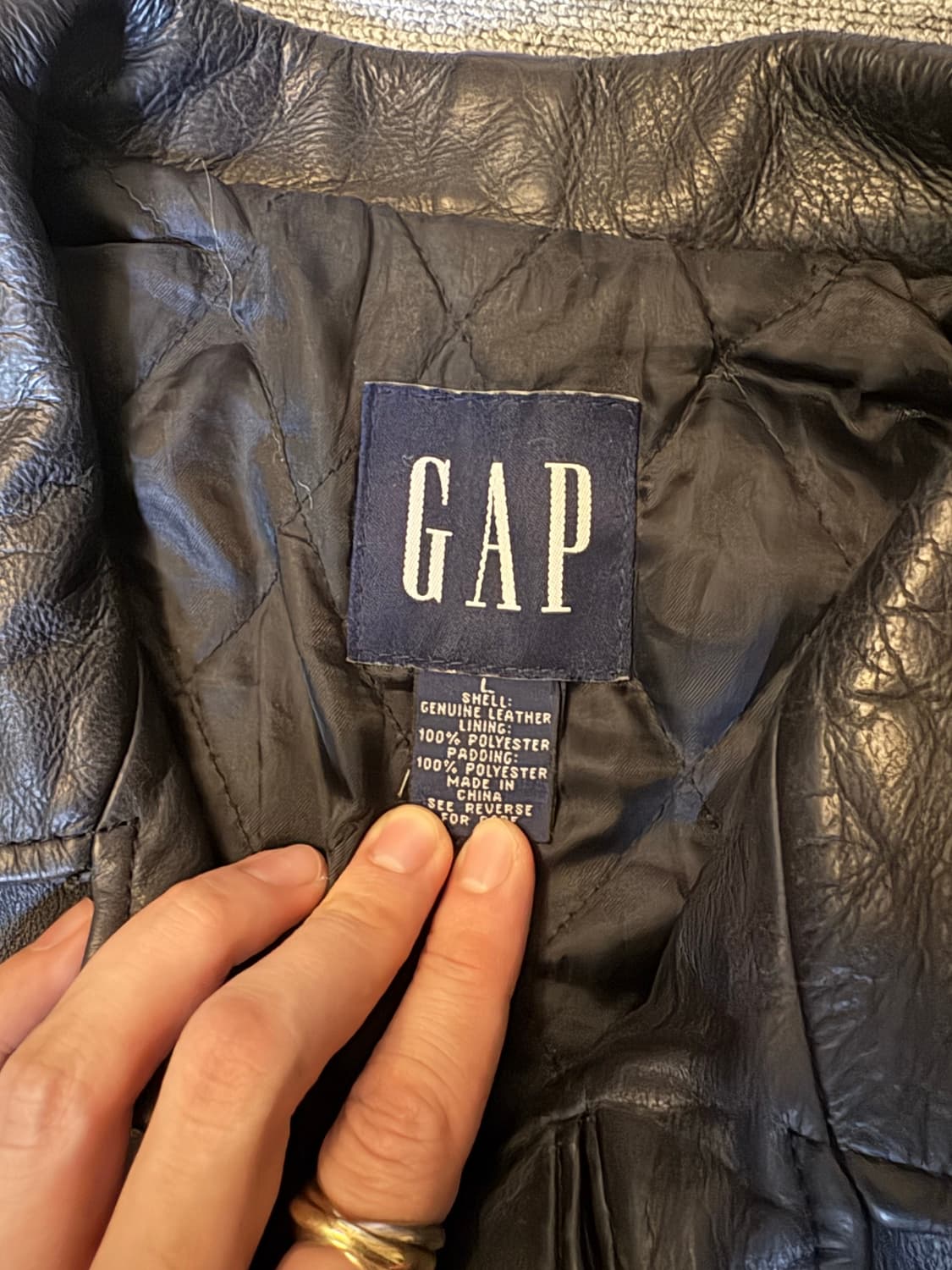 [L] 갭 레더 카코트 GAP 상품이미지4