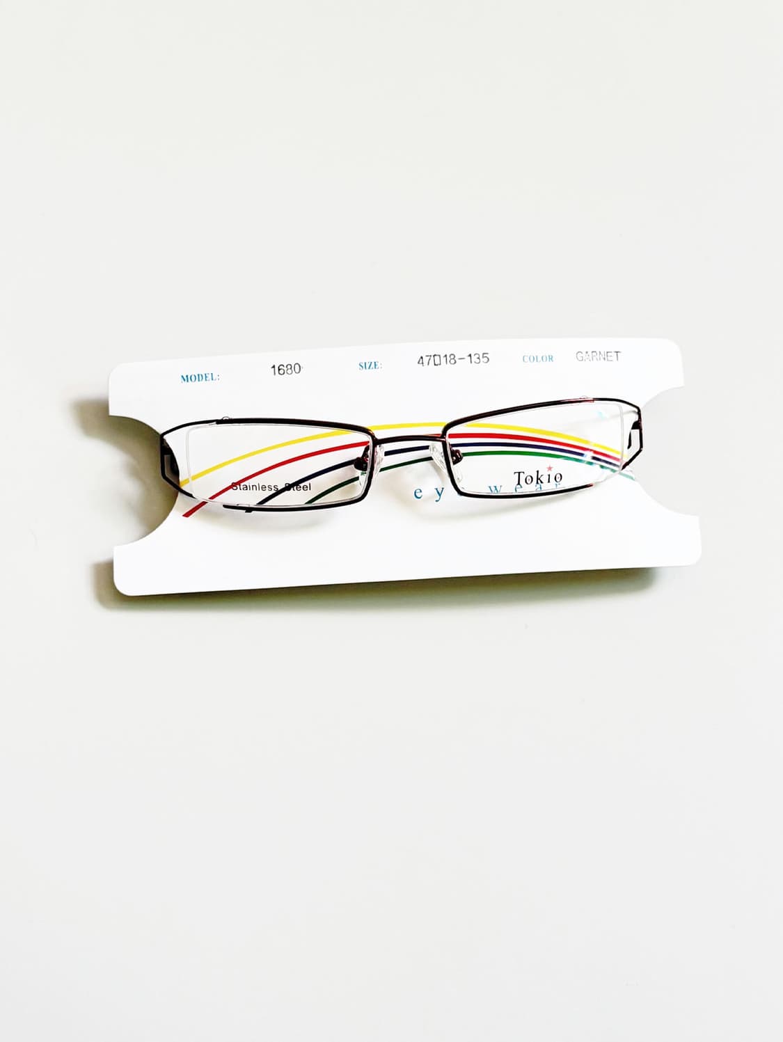 90s TOKIO 가넷 메탈 슬림 스퀘어 빈티지 안경 상품이미지2